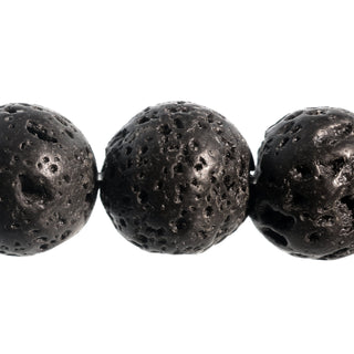 Black Lava Round Strand - 6mm    from Stonebridge Imports