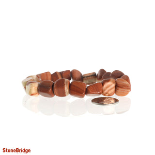 Peacock Red Stone Tumbled Bracelets    from Stonebridge Imports