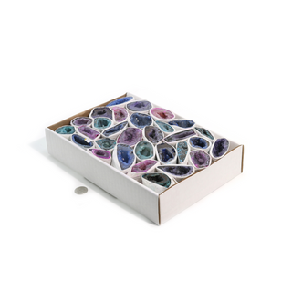 Dyed Agate Geode Box - 25 to 50pc Set