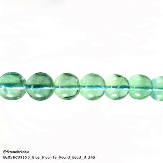 Blue Fluorite - Round Strand 7" - 4mm    from Stonebridge Imports