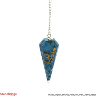 Orgone Howlite Chakra Pendulum    from The Rock Space