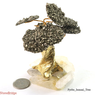 Pyrite Chips Bonsai Tree Small 3"    from The Rock Space