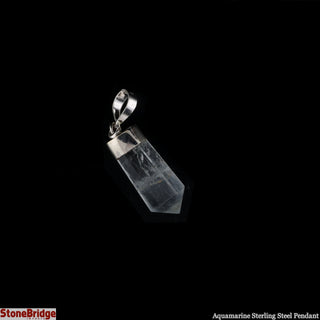 Aquamarine Translucent Sterling Silver Pendant - 3/4" to 1 1/4" from The Rock Space