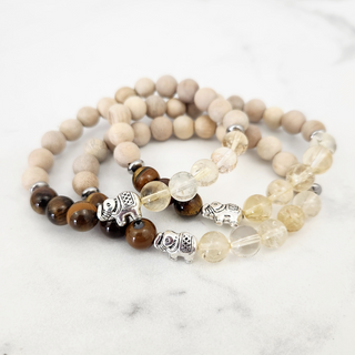 Camphor & Citrine & Tiger���s Eye Bracelet - 8mm    from The Rock Space