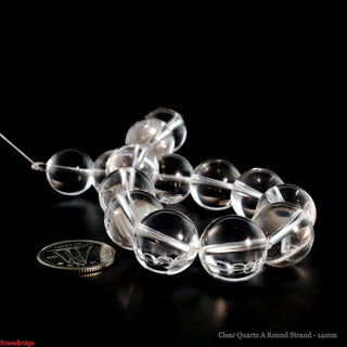 Clear Quartz A Round Strand - 14mm    from The Rock Space