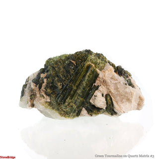 Green Tourmaline on Quartz Matrix #3    from The Rock Space