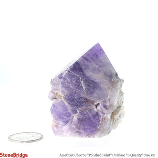 Amethyst Chevron Cut Base, Polished Point Tower #2    from The Rock Space