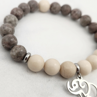 Riverstone & Maifanite Bracelet - 8mm from The Rock Space