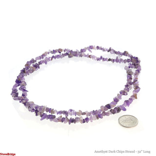 Amethyst Dark Chip Strands - 3mm to 5mm