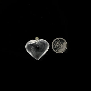 Clear Quartz Gemmy Heart Pendant - 3/4" to 1"    from The Rock Space