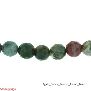 India Agate Faceted - Round Strand 15" - 8mm from The Rock Space