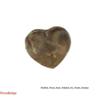 Petrified Wood Heart Carving - Pocket - 3/4" to 1"    from The Rock Space