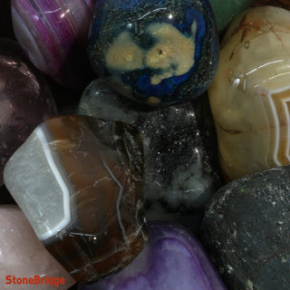 Mixed Tumbled Stones (CONTAINS DYED AGATE) from The Rock Space