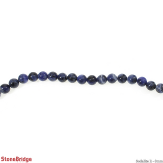 Sodalite E - Round Strand 15" - 8mm, #1    from The Rock Space