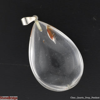 Clear Quartz Drop Pendant - 34mm x 25mm    from The Rock Space