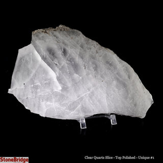 Clear Quartz Slice Top Polished U#1 - 9 1/4"    from The Rock Space