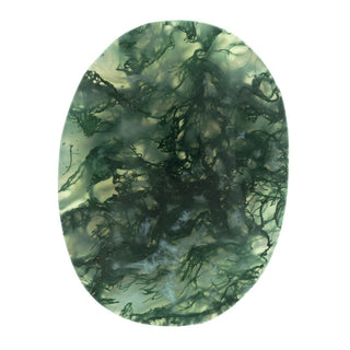 Green Moss Agate Worry Stone    from The Rock Space