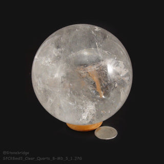 Clear Quartz B Sphere - Medium #5 - 3"    from The Rock Space