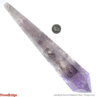 Amethyst Point Polished Sword U#19 - 8 3/4"    from The Rock Space