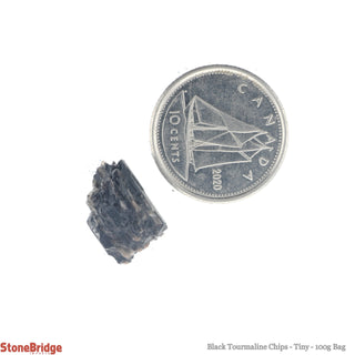 Black Tourmaline Chips - Tiny 100g Bag from The Rock Space