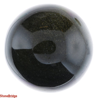 Obsidian Rainbow Sheen Sphere - Large #2 - 3 1/4"    from The Rock Space