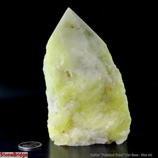 Sulfur Cut Base, Polished Point Tower #6    from The Rock Space