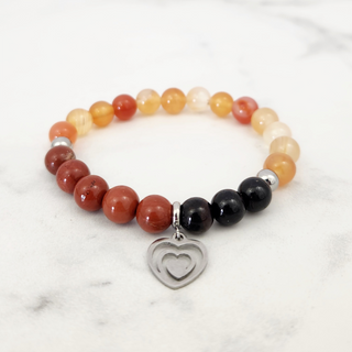 Garnet & Carnelian & Red Jasper Bracelet - 8mm from The Rock Space