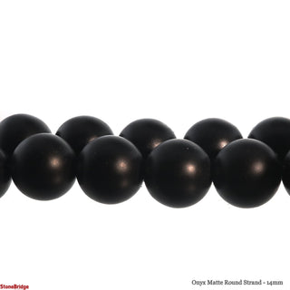 Onyx Matte -  Round Strand 15" - 14mm    from The Rock Space