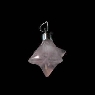 Rose Quartz Merkaba - 925 Silver Pendant from Stonebridge Imports