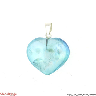 Aqua Aura Heart - Silver Pendant    from The Rock Space