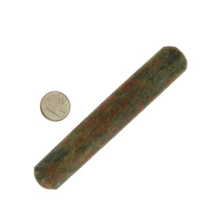 Unakite Round Pointed Massage Wand - Large #2 - 3 1/2" to 4 1/2"    from The Rock Space