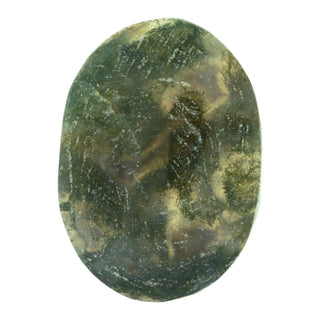 Green Moss Agate Worry Stone    from The Rock Space