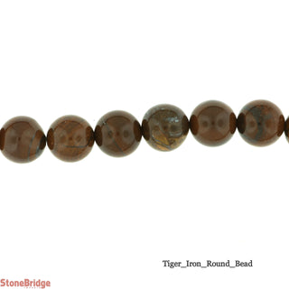 Tiger Iron - Round Strand 15" - 8mm from The Rock Space