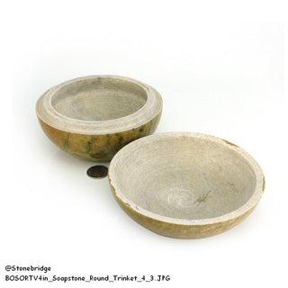 Soapstone Trinket Box - 4" Wide    from Stonebridge Imports