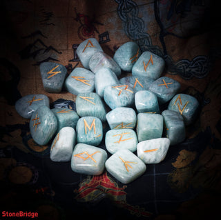 Amazonite Runes Set    from The Rock Space