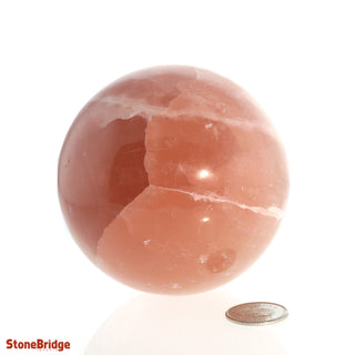 Calcite Rose Sphere - Medium #3 - 2 3/4"    from The Rock Space