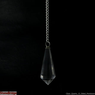 Clear Quartz Pendulum- 12 Sided    from The Rock Space