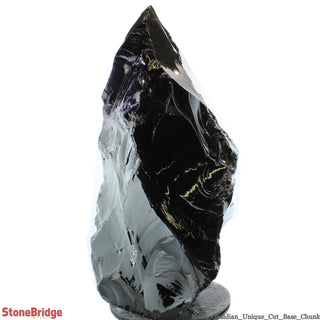 Obsidian Black Boulder Cut-Base U#71 - 30 1/2"    from The Rock Space