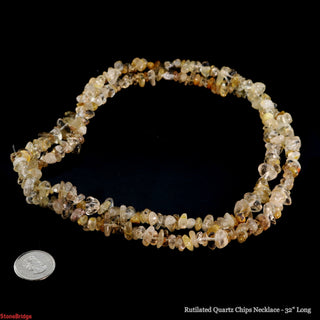 Rutilated Quartz Chip Strands - 5mm to 8mm    from The Rock Space