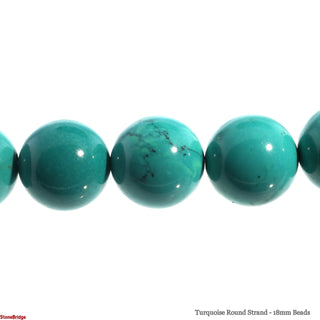 Turquoise Round Strand - 18mm Beads    from The Rock Space