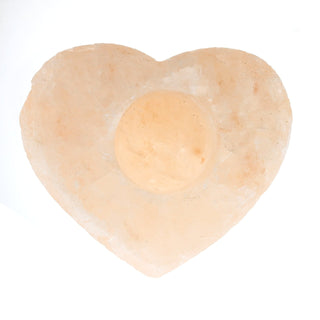 Himalayan Salt Heart Candle Holders    from The Rock Space