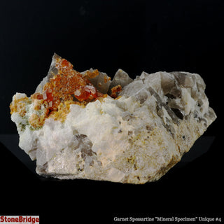 Garnet Spessartine on Smoky Quartz U#4 from The Rock Space