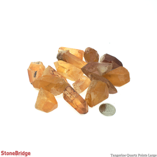 Tangerine Quartz Points - Large - 200g Bag    from The Rock Space