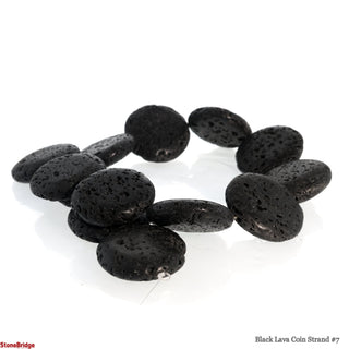 Black Lava Coin Strand #7    from The Rock Space