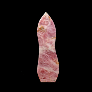Rose Quartz Flame Sculpture on Stand U#1 - 77 lb - 38" tall from The Rock Space