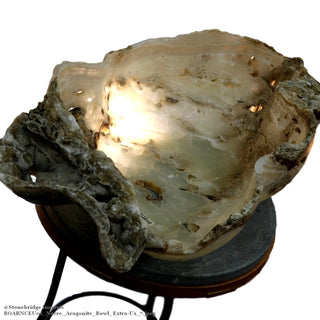 Nacre Aragonite Bowl Statement Crystal U#1 - 32" x 18"    from The Rock Space