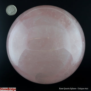 Rose Quartz Sphere U#20" - 4"    from The Rock Space