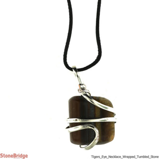 Tiger Eye Tumbled Wrapped Necklaces    from The Rock Space