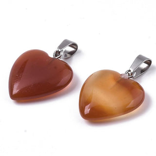 Carnelian Heart Pendants    from The Rock Space