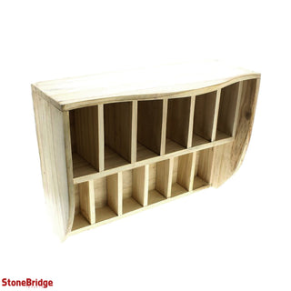 Wooden Crystals Tumbled Stone Display Stand - 12 Slots    from The Rock Space